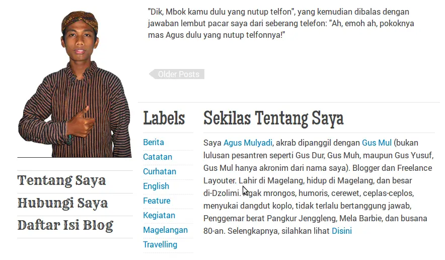 Tampilan Footer Blog AgusMulyadi.Web.Id