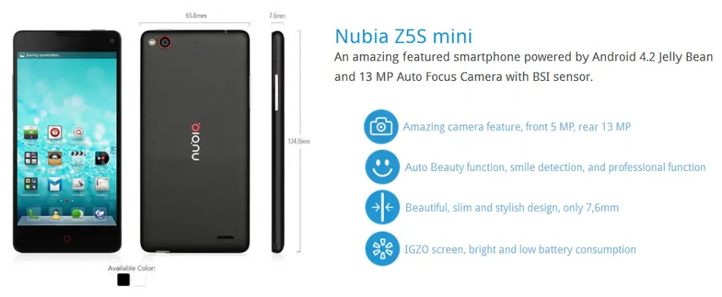 ZTE Nubia Z5S Mini-Screen