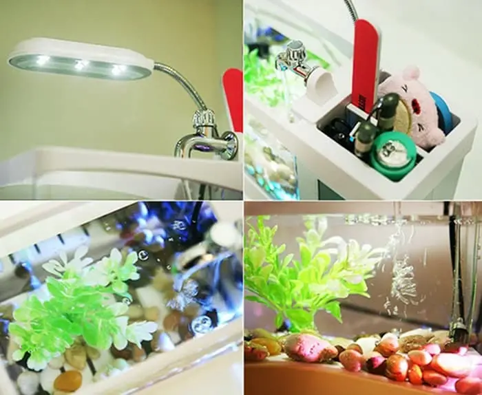 Aquarium Mini Unik dengan Jam Kerja 1 Aquarium Mini